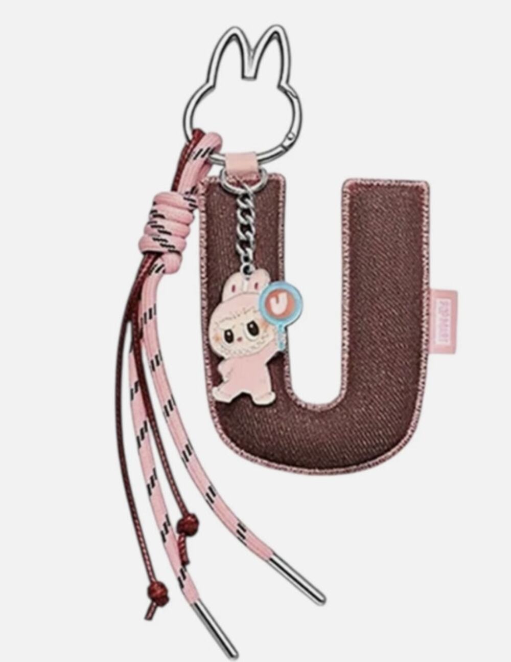 Pop Mart MONSTERS LABUBU Pin for Love Keychain Pendant, LETTER U Bag Charm, NEW